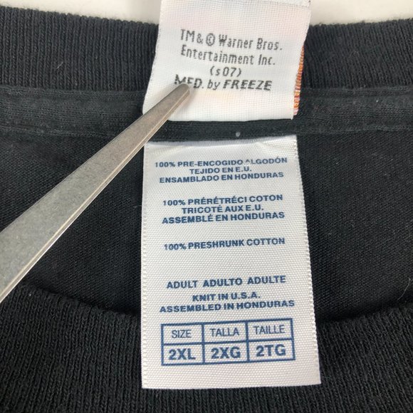 Y2K Looney Tunes Shirt Men's Extra Extra Large Black Taz I'm A Stunna Bedazzled - Picture 7 of 12